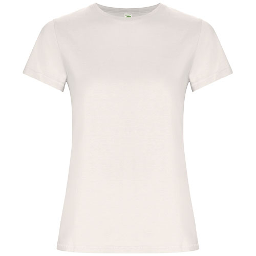 T-shirt promotionnel coton bio 160g femme Golden Roly Blanc vintage